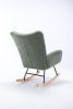 Rocking Chair, Soft Teddy Velvet Fabric Rocking Chair for Nursery