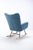 Rocking Chair, Soft Teddy Velvet Fabric Rocking Chair for Nursery