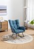 Rocking Chair, Soft Teddy Velvet Fabric Rocking Chair for Nursery