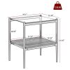 Coffee Table and End tables Set of 3, Tempered Glass Table with MDF layer, Modern Tables for Living Room , Gray Glass