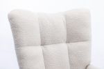 Rocking Chair, Soft Teddy Velvet Fabric Rocking Chair for Nursery