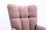 Rocking Chair, Soft Teddy Velvet Fabric Rocking Chair for Nursery