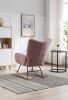 Rocking Chair, Soft Teddy Velvet Fabric Rocking Chair for Nursery