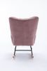 Rocking Chair, Soft Teddy Velvet Fabric Rocking Chair for Nursery