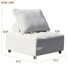 Outdoor Modular Sofa, with Aluminum Structure, Support Cushion and Back Cushion Cover-Removable, Fade-resistant, Waterproof Sofa Cover Included
