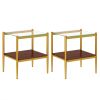 Coffee Table and End tables Set of 3, Tempered Glass Table with MDF layer, Modern Tables for Living Room , Transparent Glass