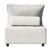 Outdoor Modular Sofa, with Aluminum Structure, Support Cushion and Back Cushion Cover-Removable, Fade-resistant, Waterproof Sofa Cover Included