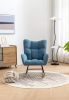 Rocking Chair, Soft Teddy Velvet Fabric Rocking Chair for Nursery