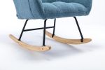 Rocking Chair, Soft Teddy Velvet Fabric Rocking Chair for Nursery