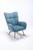 Rocking Chair, Soft Teddy Velvet Fabric Rocking Chair for Nursery