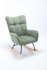 Rocking Chair, Soft Teddy Velvet Fabric Rocking Chair for Nursery