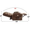 Brown Dual Motor Infinite Position Up to 350 LBS Chenille Power Lift Recliner Chair