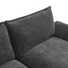 [VIDEO provided][New]118*55" Modern L-shaped Chenille Cloud Sofa with Double Seat Cushions,5-seat Upholstered Indoor Furniture