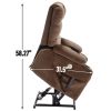 Brown Dual Motor Infinite Position Up to 350 LBS Chenille Power Lift Recliner Chair