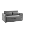 MH" Sleeper Sofa Bed w/USB Port, 3-in-1 adjustable sleeper with pull-out bed, 2 lumbar pillows and side pocket