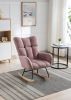 Rocking Chair, Soft Teddy Velvet Fabric Rocking Chair for Nursery