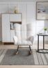 Rocking Chair, Soft Teddy Velvet Fabric Rocking Chair for Nursery