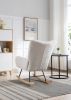 Rocking Chair, Soft Teddy Velvet Fabric Rocking Chair for Nursery