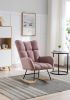 Rocking Chair, Soft Teddy Velvet Fabric Rocking Chair for Nursery