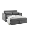MH" Sleeper Sofa Bed w/USB Port, 3-in-1 adjustable sleeper with pull-out bed, 2 lumbar pillows and side pocket