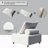 Outdoor Modular Sofa, with Aluminum Structure, Support Cushion and Back Cushion Cover-Removable, Fade-resistant, Waterproof Sofa Cover Included