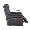 PU Leather Power Recliner Home Theater Recliner with Power Adjustable Headrest, Wireless Charging Device, USB Port, Storage Arms